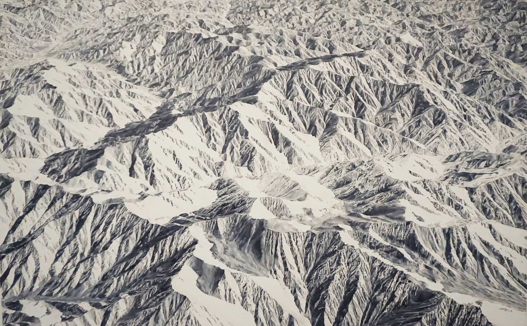 Topographic mountain range